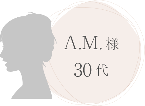 A.M.様
                  30代