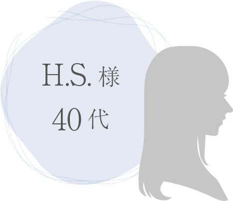 H.S.様
                40代